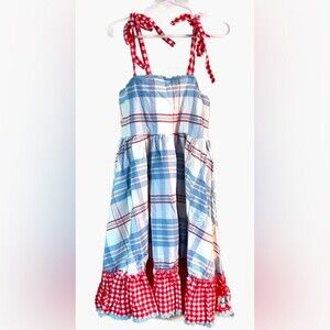NWT Makena Lane Americana July 4th Red, White, Blue, Striped Dress